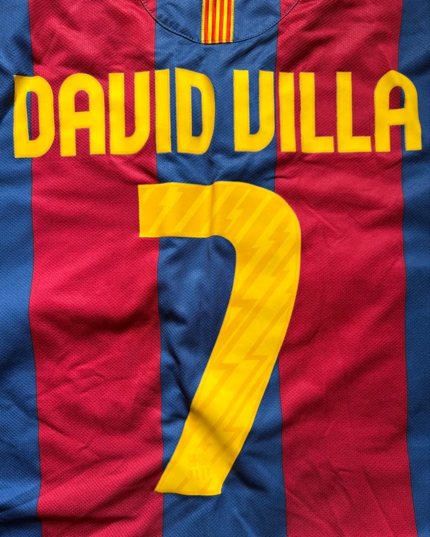 【希少】FCバルセロナ 10-11 ビジャ ユニフォーム CWC黄金パッチ付