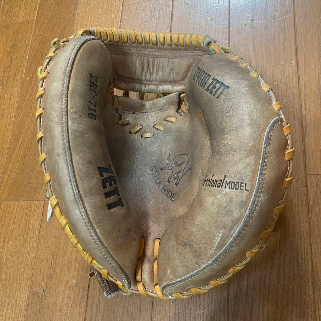 ZETT キャッチャーミット 王冠ラベル 軟式