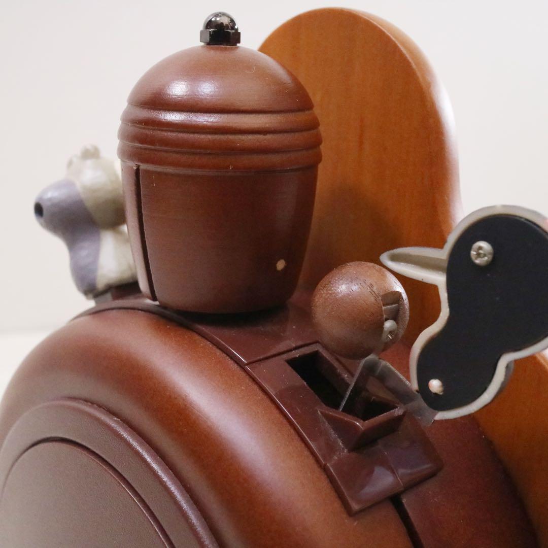 希少 絵本作家 村上康成 ぺろくまくん 木製 置時計 目覚まし 時計 アナログ