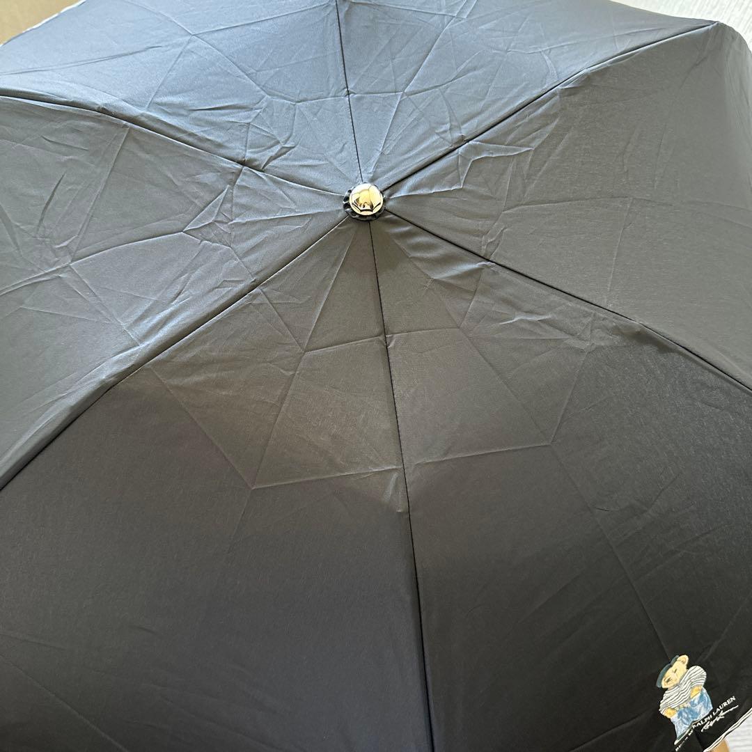 【タグ付き】ポロラルフローレン　ポロベア　折りたたみ傘　雨傘　ブラック　黒