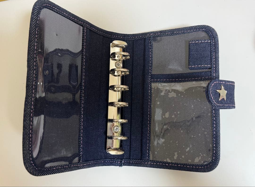 mering メリング A7 デニム バインダー クローバー シール帳