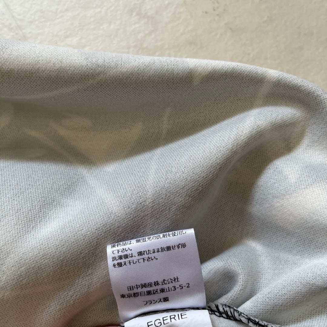 EGERIE エジェリ　総柄フレンチスリーブロングワンピース　洗える　フランス製