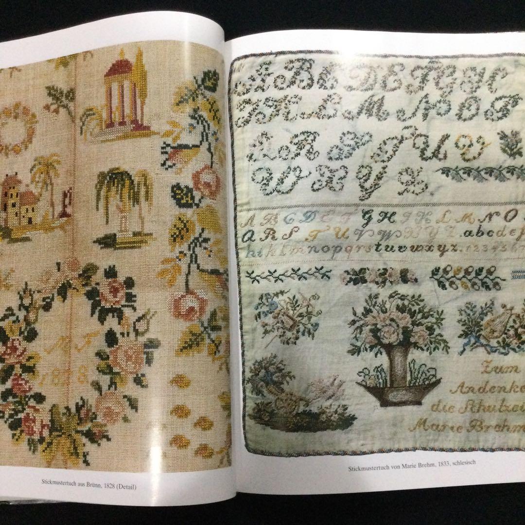 刺繍　サンプラー　図案集　ドイツ語　洋書　刺しゅう　歴史　パターン　ステッチ