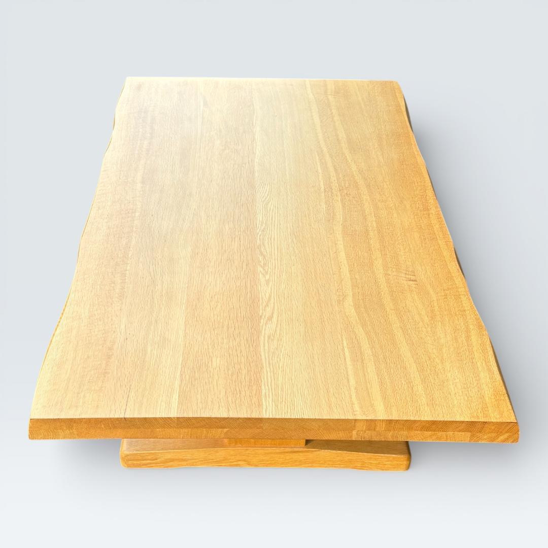 【名作】柏木工(KASHIWA) ナラ無垢材 センターテーブル 耳付き 飛騨家具