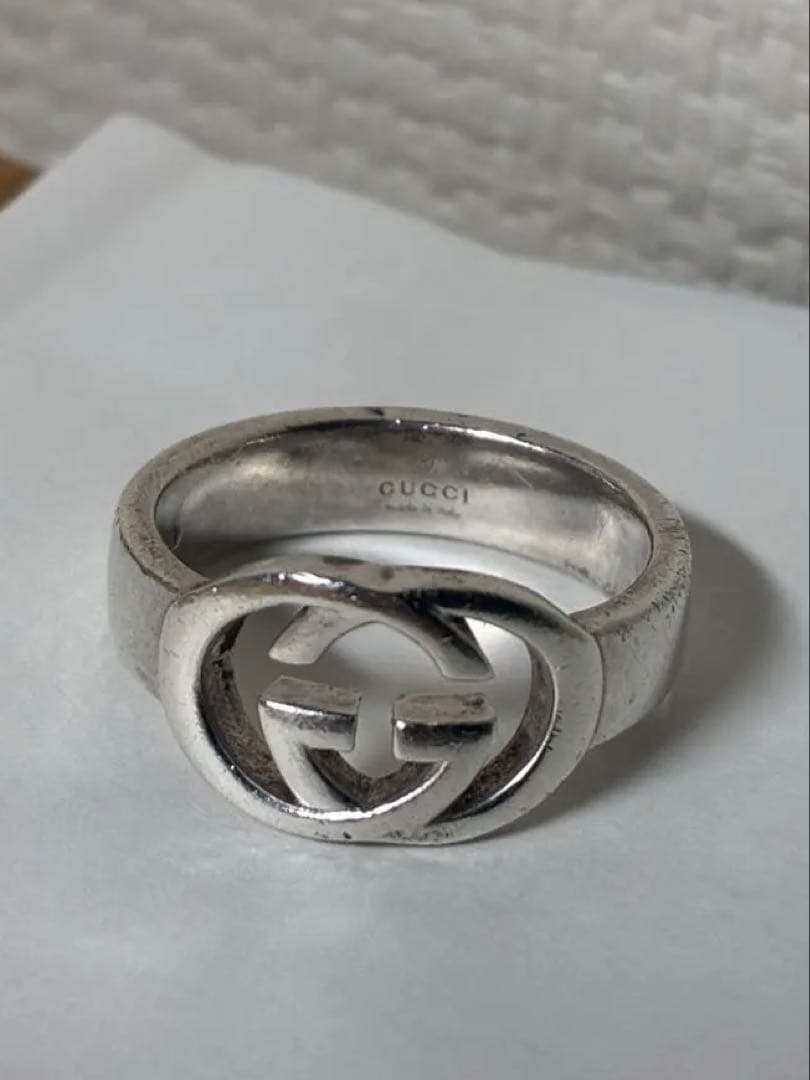 GUCCI インターロッキングGサイズ15指輪Ag925 シルバー925正規品
