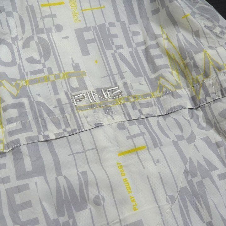 新品ピン ゴルフ 総柄プリント バリアンテック ブルゾン 定価26400円 LL