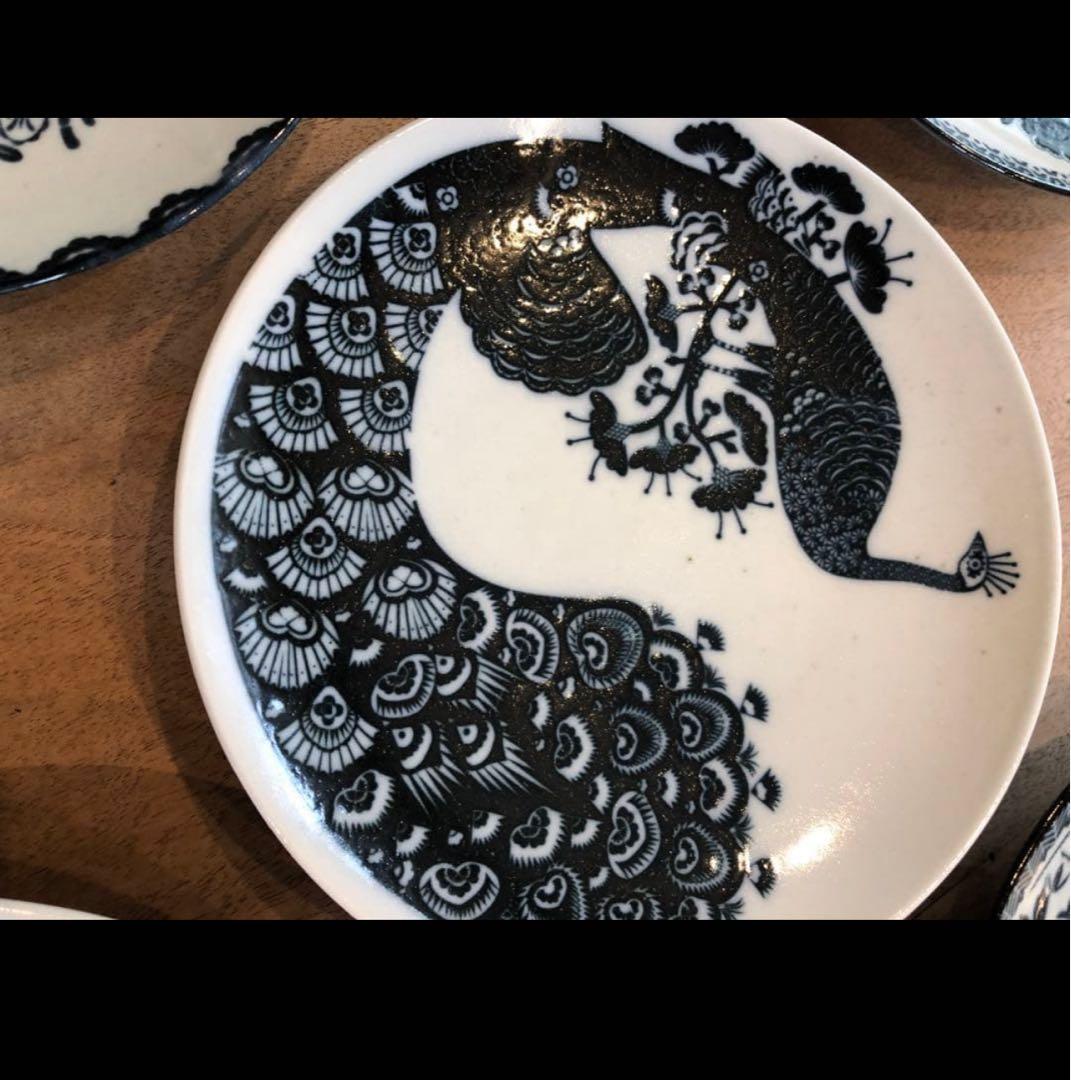 印判鳥獣五画 5枚組　手ぬぐい付き　scope