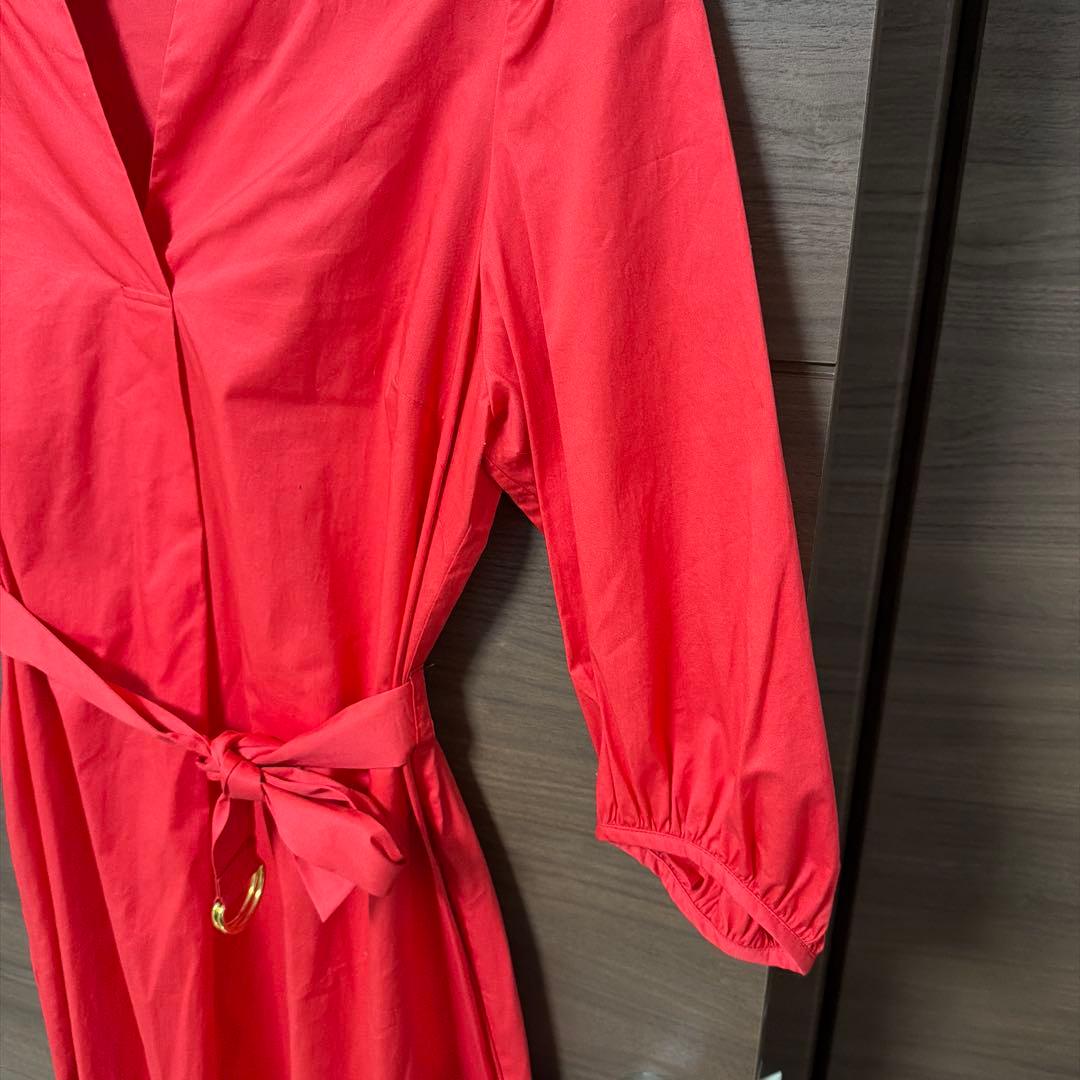 新品タグ付き　アナイ ロングワンピース 赤 38