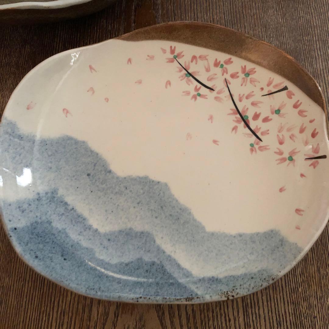 【桜柄】笠間焼　食器