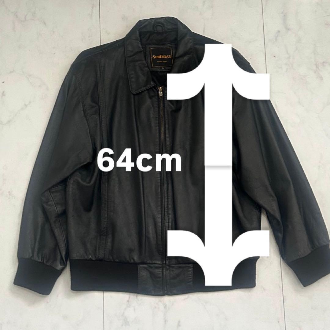 80s 90s archive レザーボンバージャケット 短丈 黒