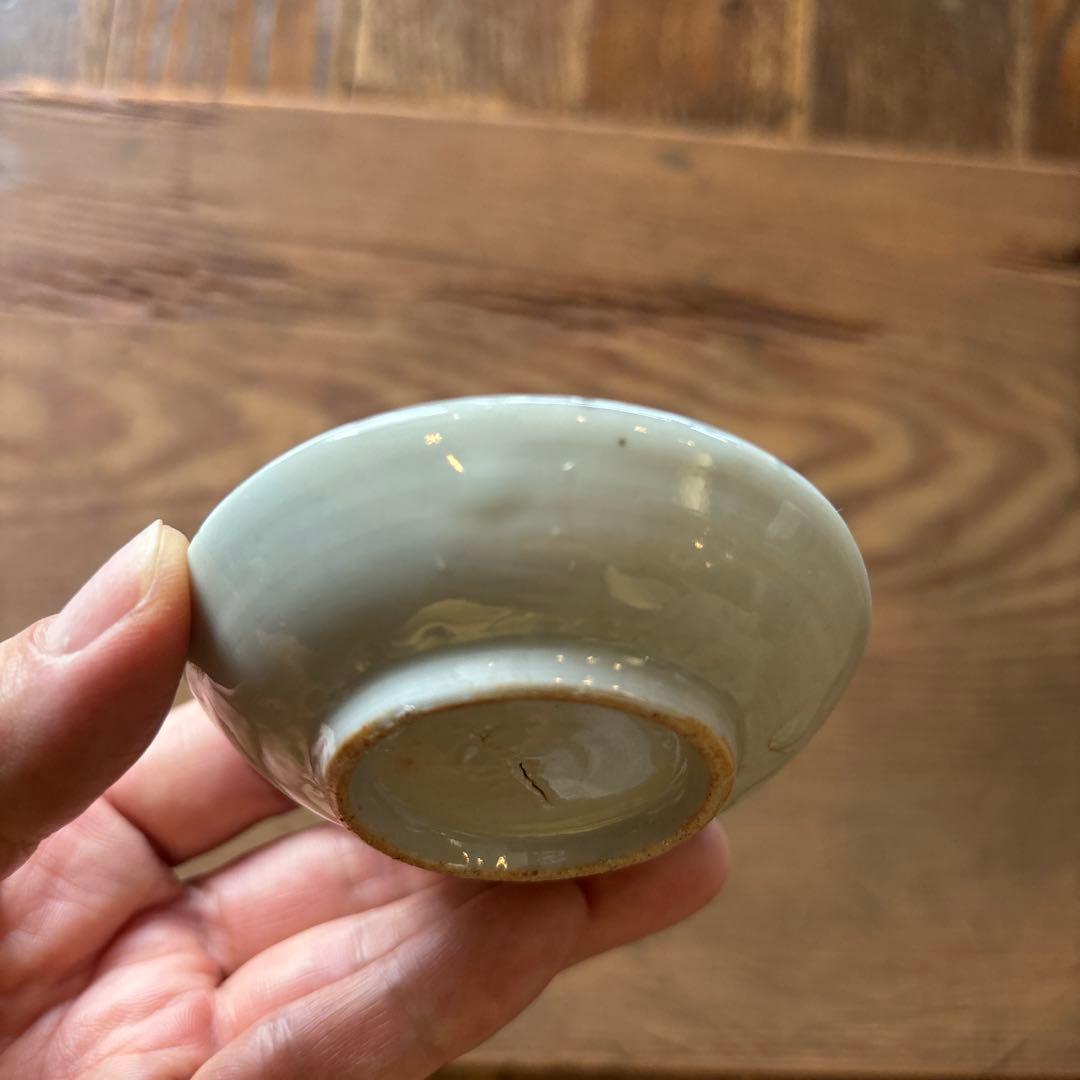 古伊万里　くらわんか　格子文　小皿　No.2 江戸時代中期