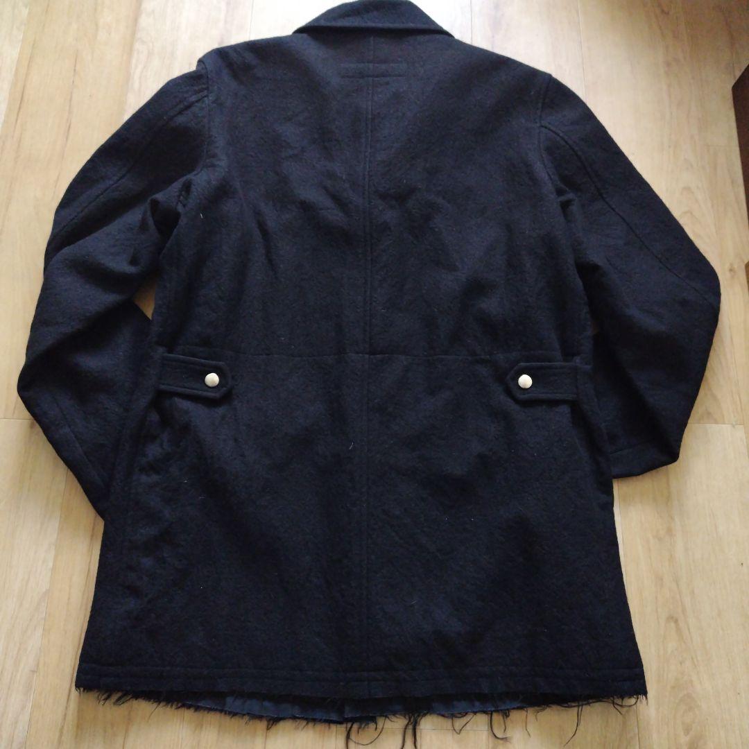 02AW ギャルソン オム 田中オム ウール縮絨 ハーフコート リバーシブル