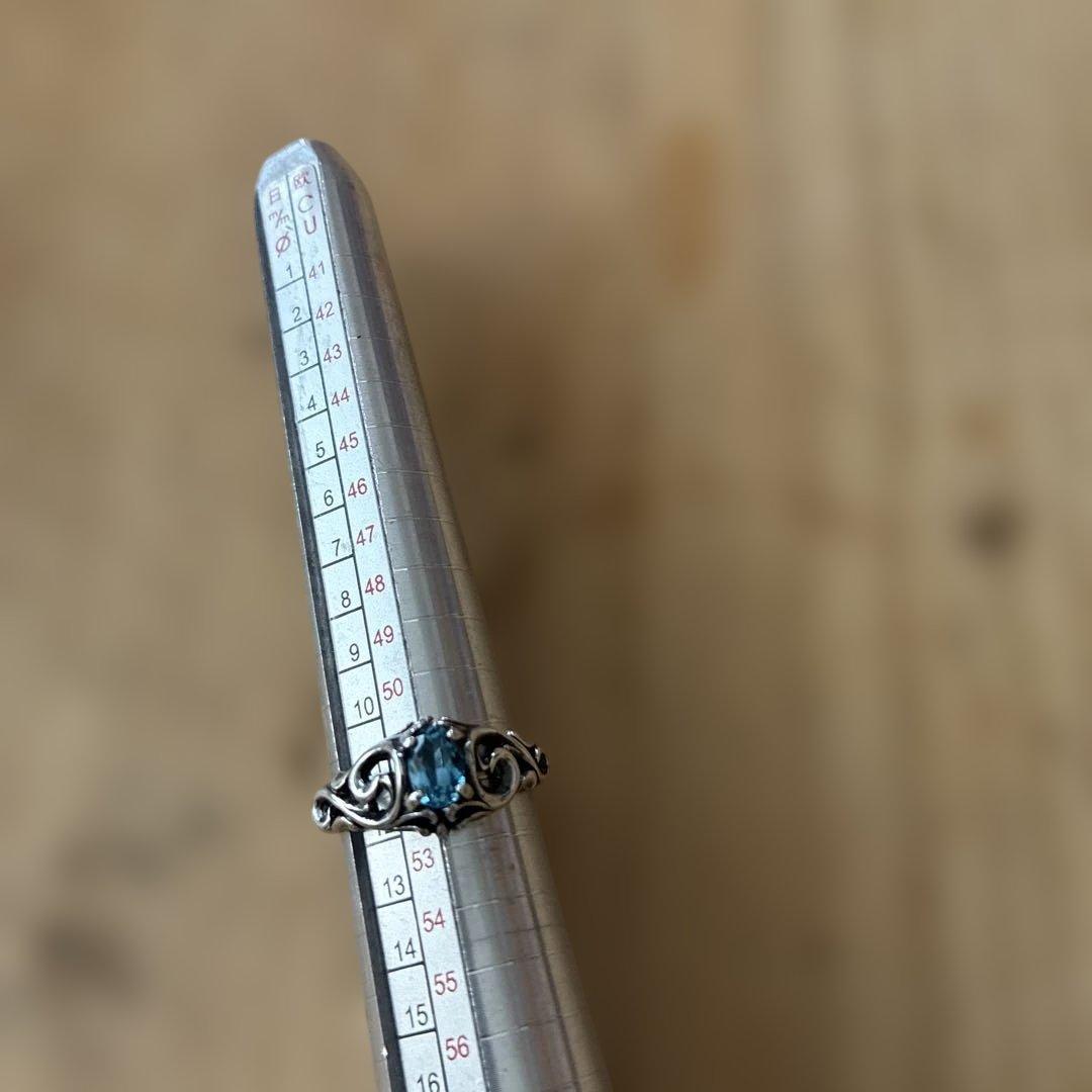 KBN KABANA ビンテージ　ブルートパーズスターリングシルバーリング