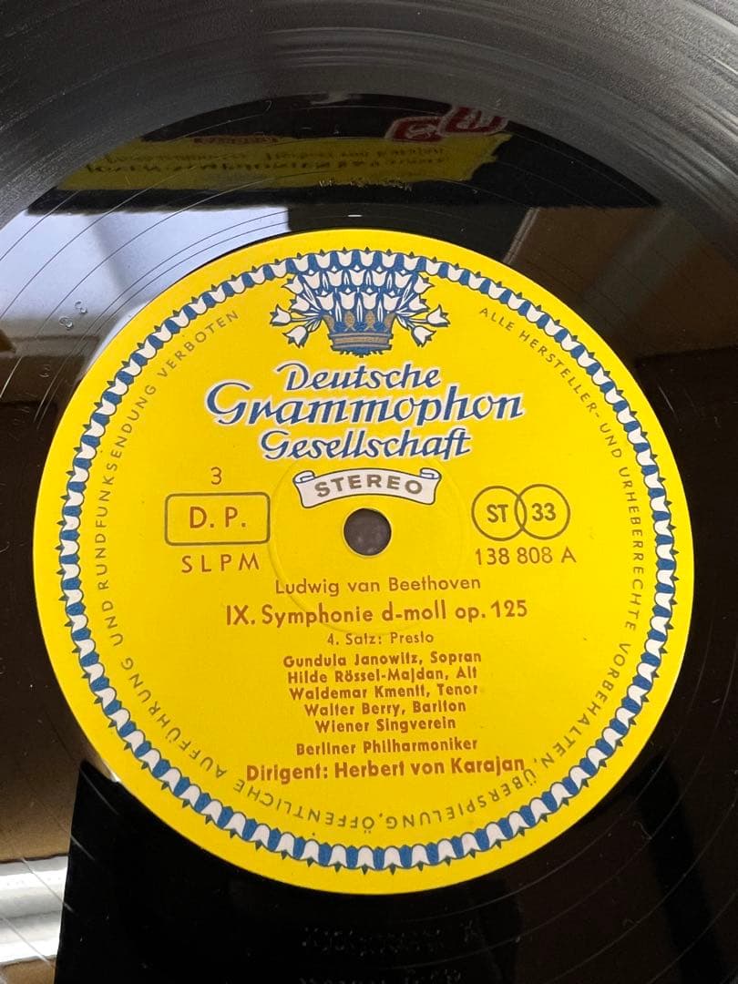 1960年代オリジナル廃盤 DG 138808 カラヤン ベートーヴェン8&9