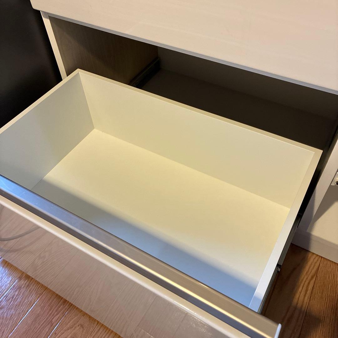 【送料込み】ニトリ　キッチンボード　アルミナ3 100KB WH