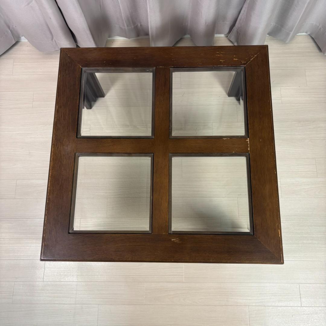 カリモク　ドマーニ　ガラス　ローテーブル