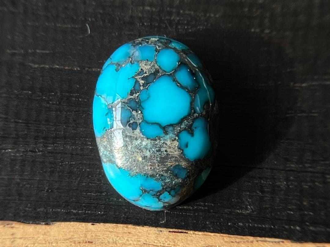 極上！Black Webターコイズ カボション ルース 8.1ラット