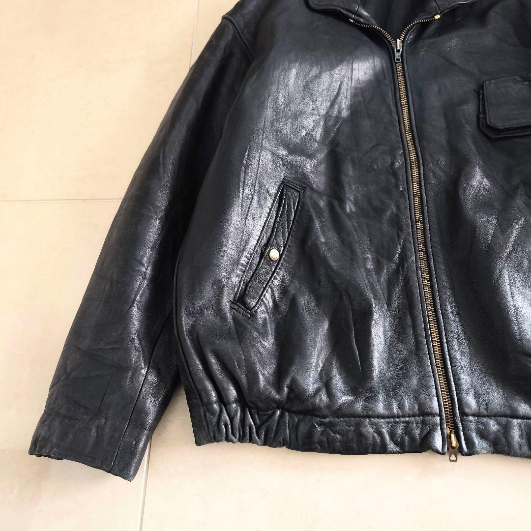 60s 70s フランス軍　レザー　フライトジャケット　パイロットジャケット