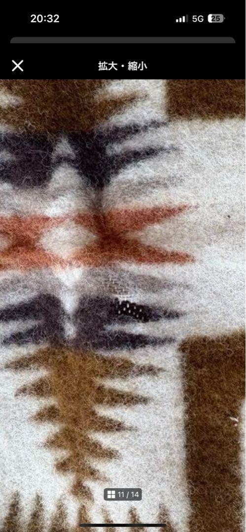 Pendleton ×  peak 幾何学模様ブランケット