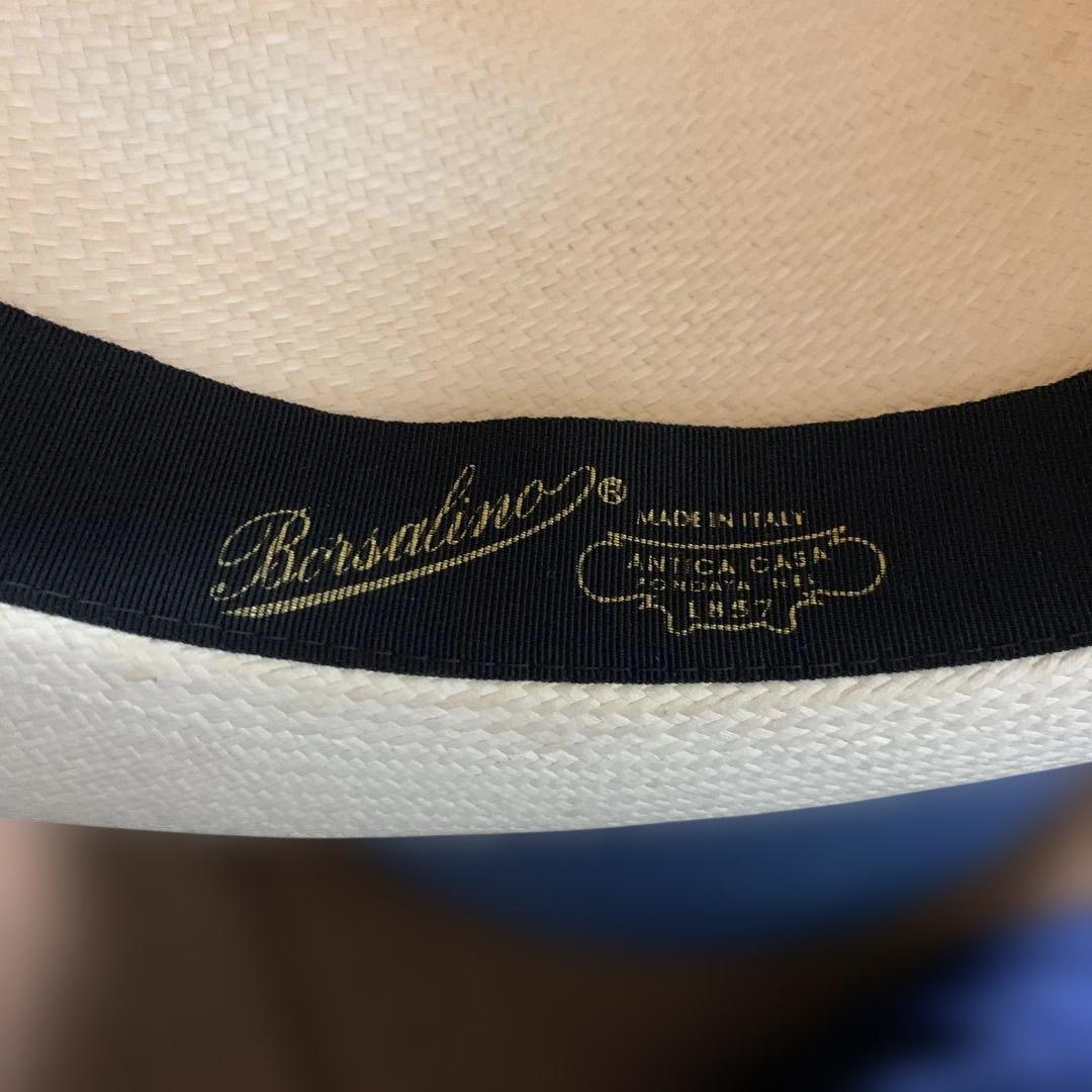 Borsalinoアイボリー ストローハット