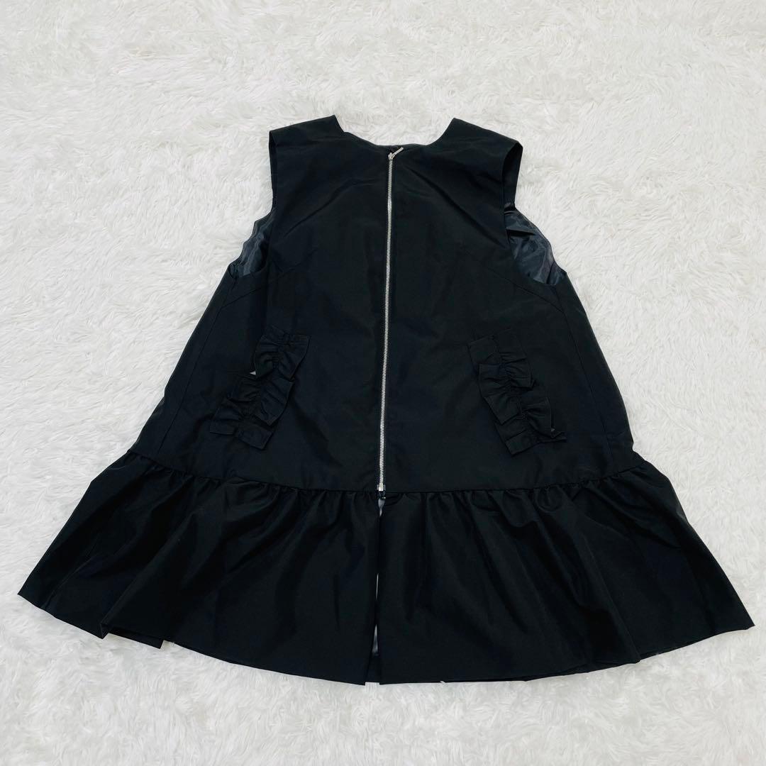 25ss 未使用に近い PICCIN ぺプラム パニエジレ フリルジレ ブラック