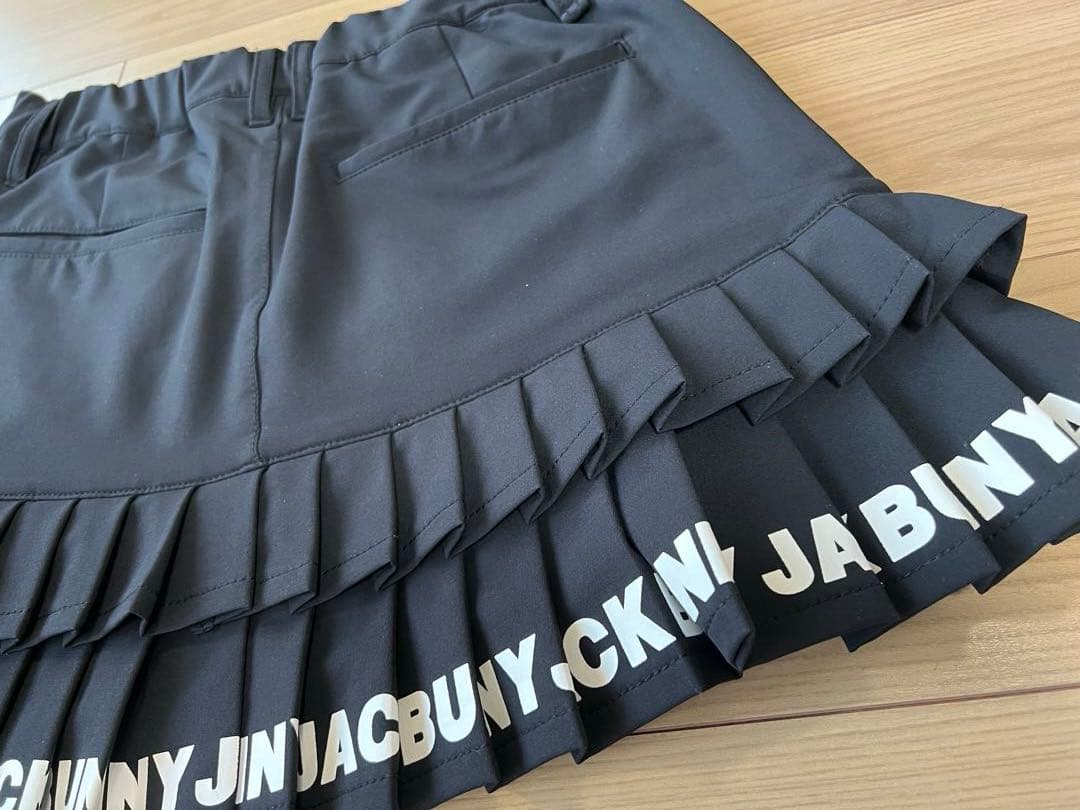 ジャックバニー　フリル付きゴルフスカート ブラック　レディース　ゴルフ　サイズ2