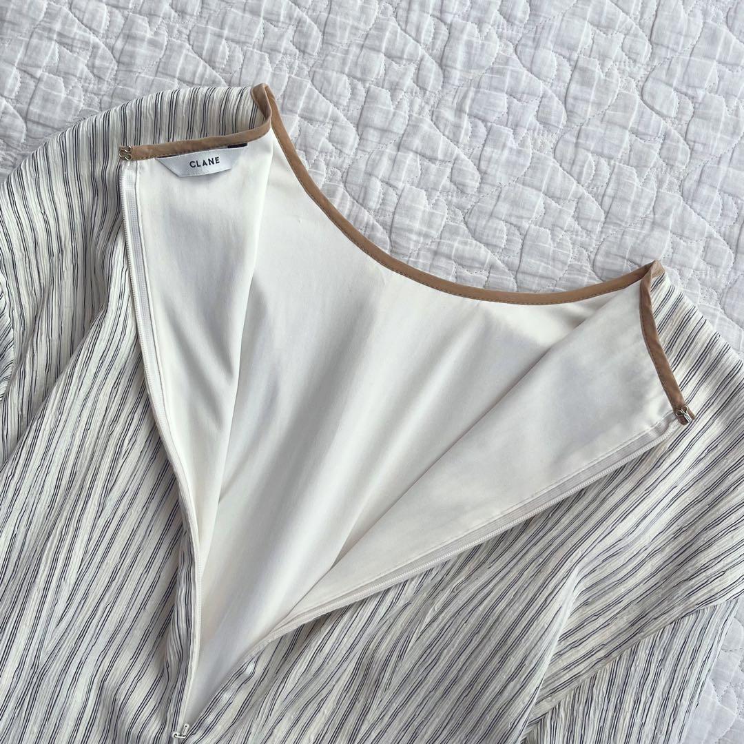 〈kiriさま専用〉CLANE コットンクレープタックワンピース 2way