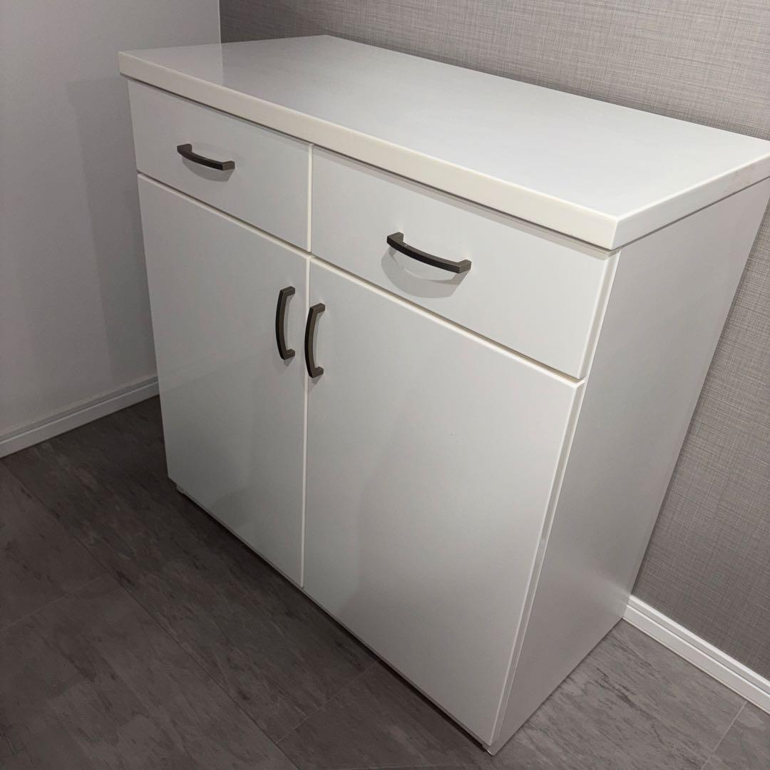 【闇夜のキャット】ニトリ コパン80 カップボード カウンター