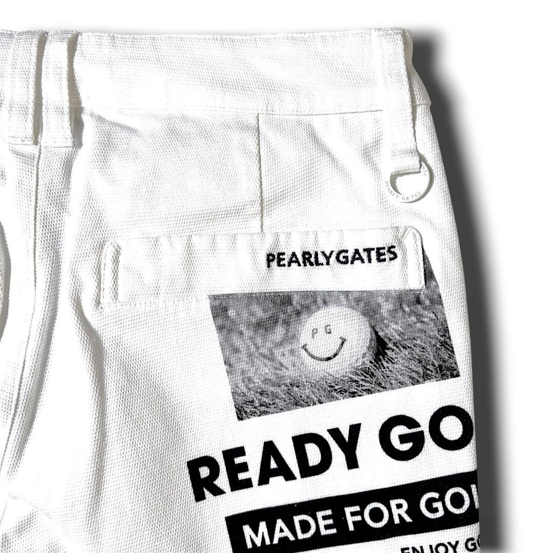 新品タグ付 パーリーゲイツ 製品洗い加工 コラージュロングパンツ 定価31900