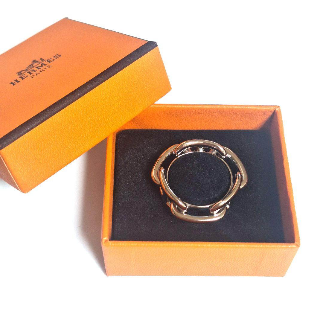 ス*ー様 HERMES ルカデ シェーヌダンクル スカーフリング シルバー