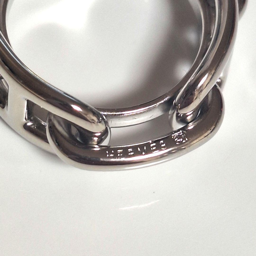 ス*ー様 HERMES ルカデ シェーヌダンクル スカーフリング シルバー