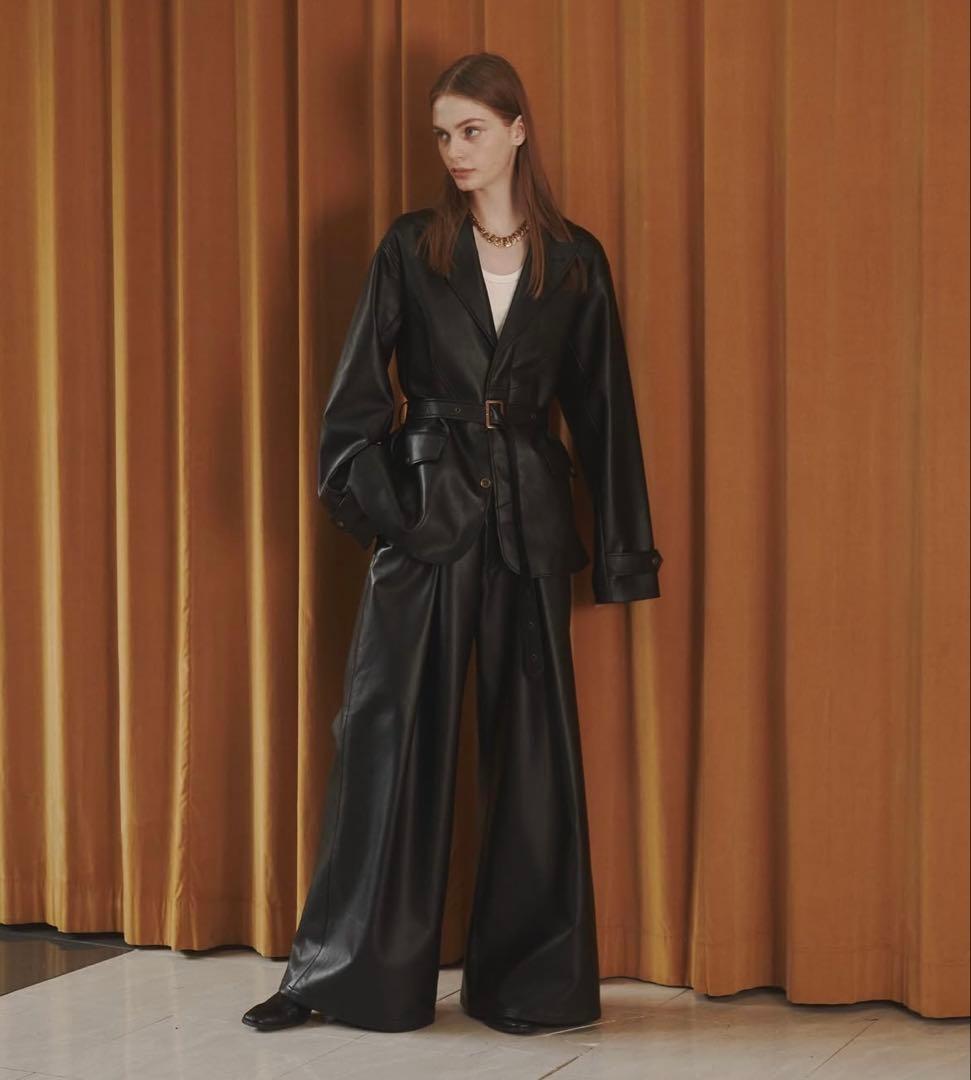 seyto ヴィンテージライクテーラードジャケット&フレアパンツ　セットアップ