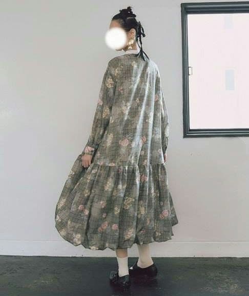 manana suerte✨️オリジナルプリントバルーンワンピース