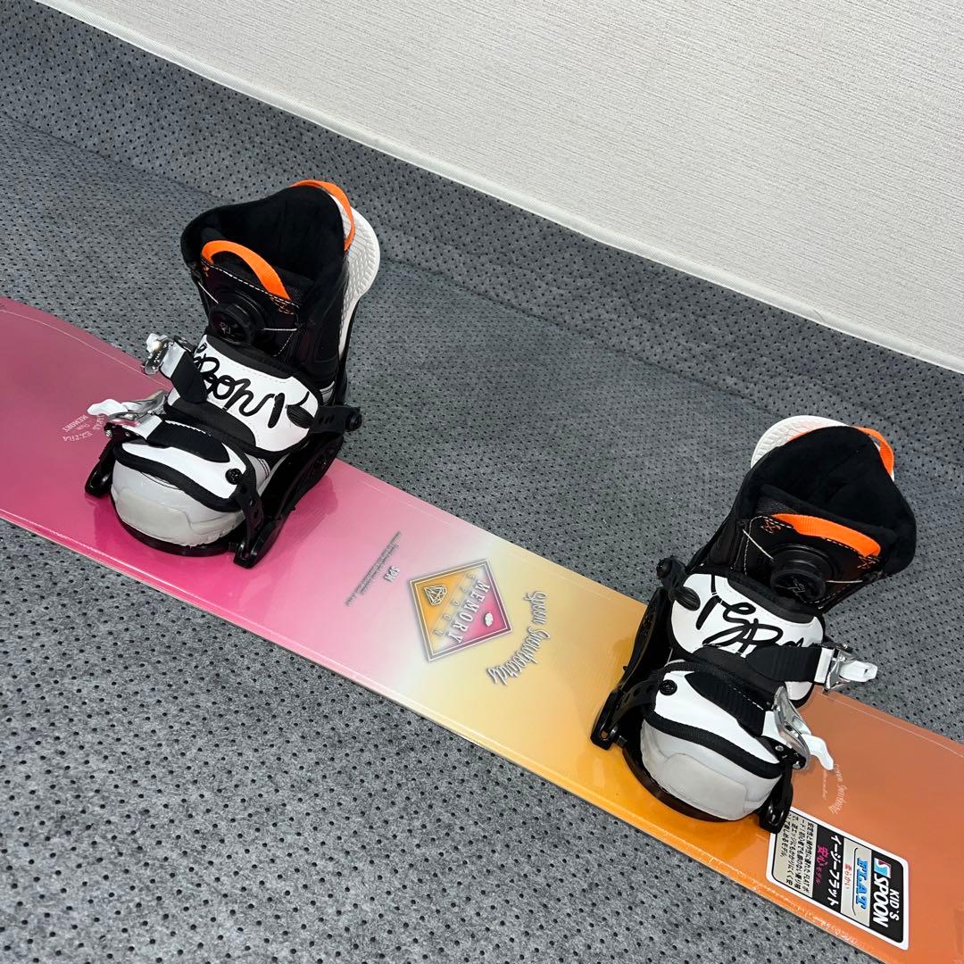 未使用 キッズスノーボード 110cm SPOON×バイン×ダイヤルブーツ