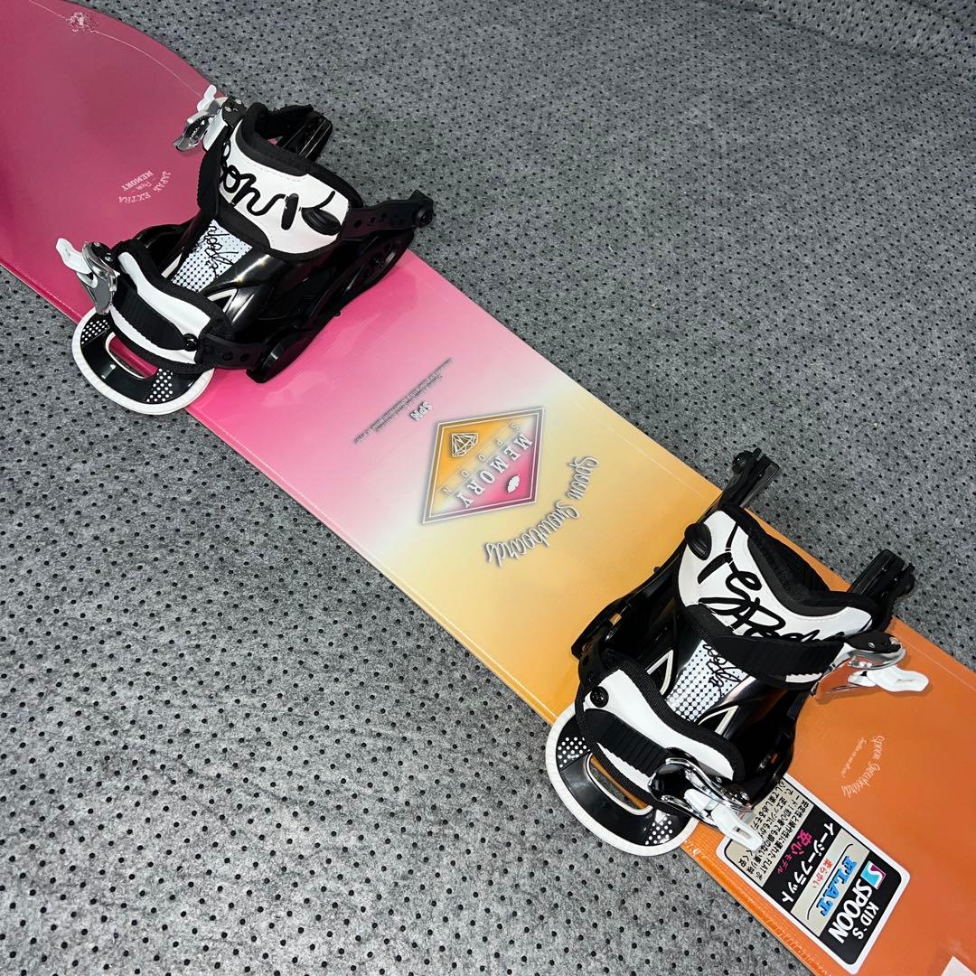 未使用 キッズスノーボード 110cm SPOON×バイン×ダイヤルブーツ