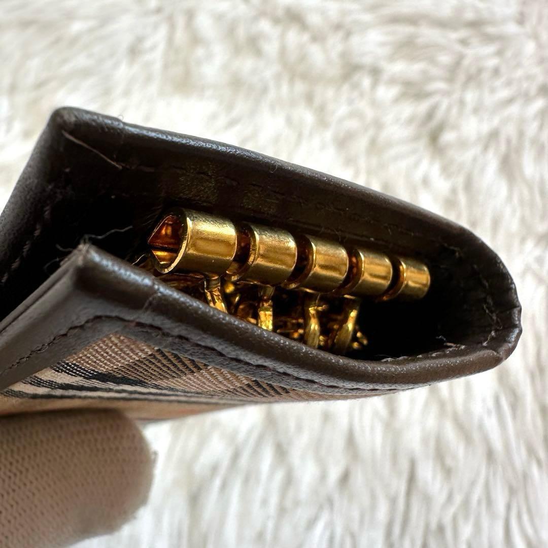 美品✨バーバリー ノバチェック 4連キーケース