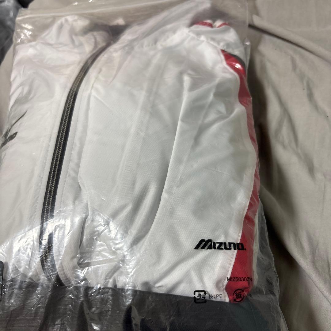 Mizuno ピステジャケット S ホワイト/レッド/ブラック