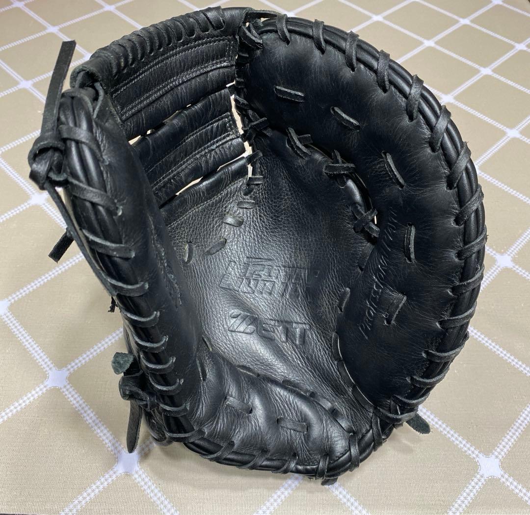 ZETT ソフトボール　ファーストミット　黒