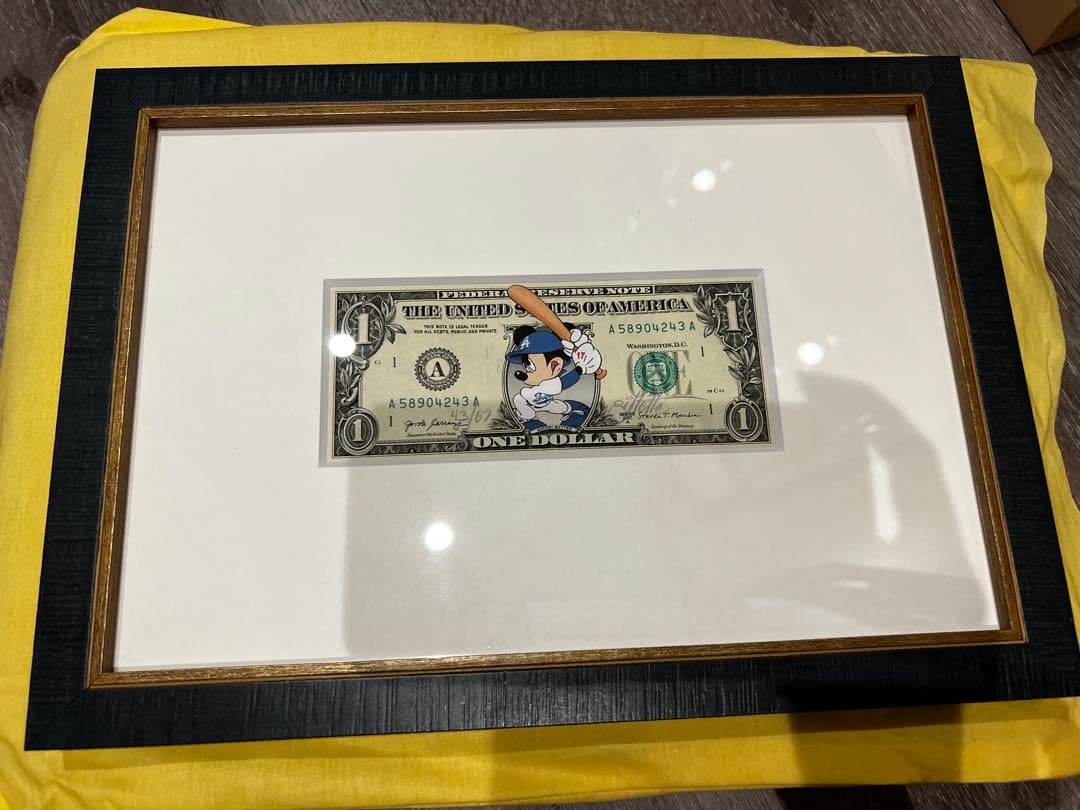 【新品 希少品】大谷翔平 × ミッキーマウス ドジャース ドル紙幣モチーフ