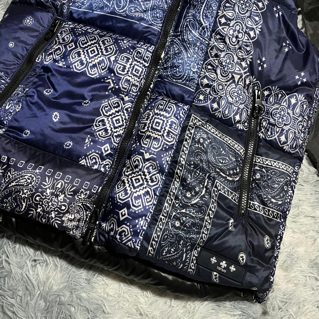 美品　TATRAS タトラス リバーシブル ダウンベスト ペイズリー柄　L