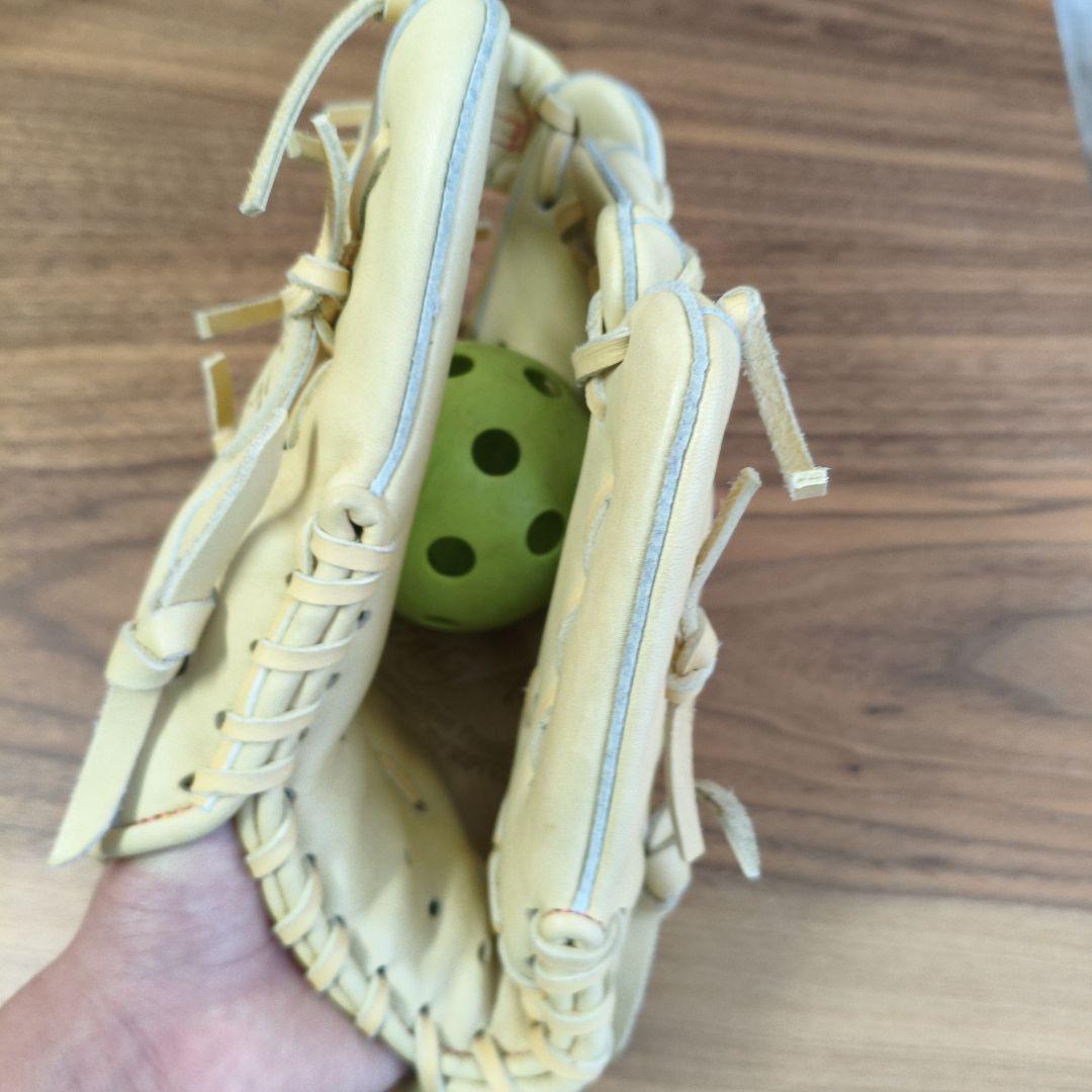 ザナックス軟式野球用グローブ ベージュ片付け済み即戦力定価15000円