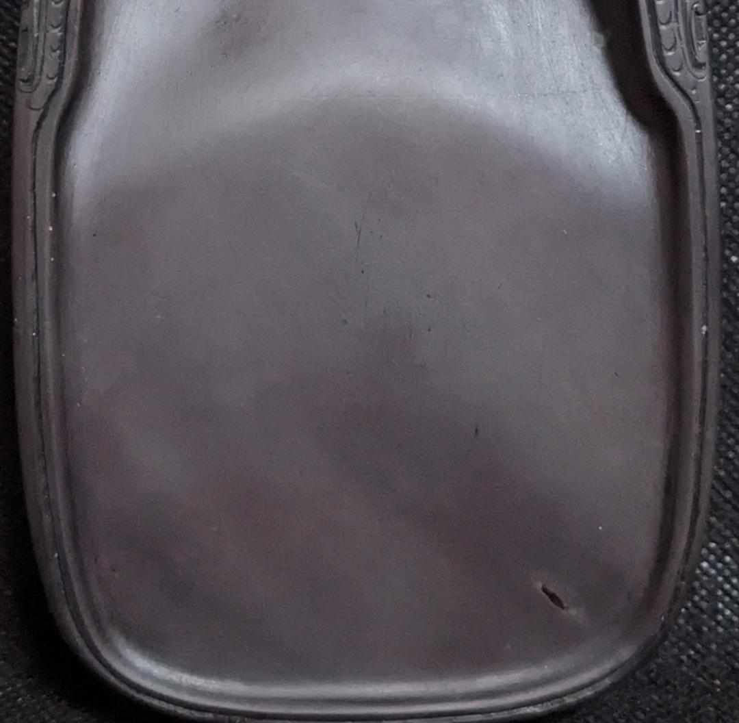 【端渓硯】◆火捺・朱磋点・翡翠点・金線の穏美石◆双龍文◆唐木天地蓋◆麻子坑◆五吋