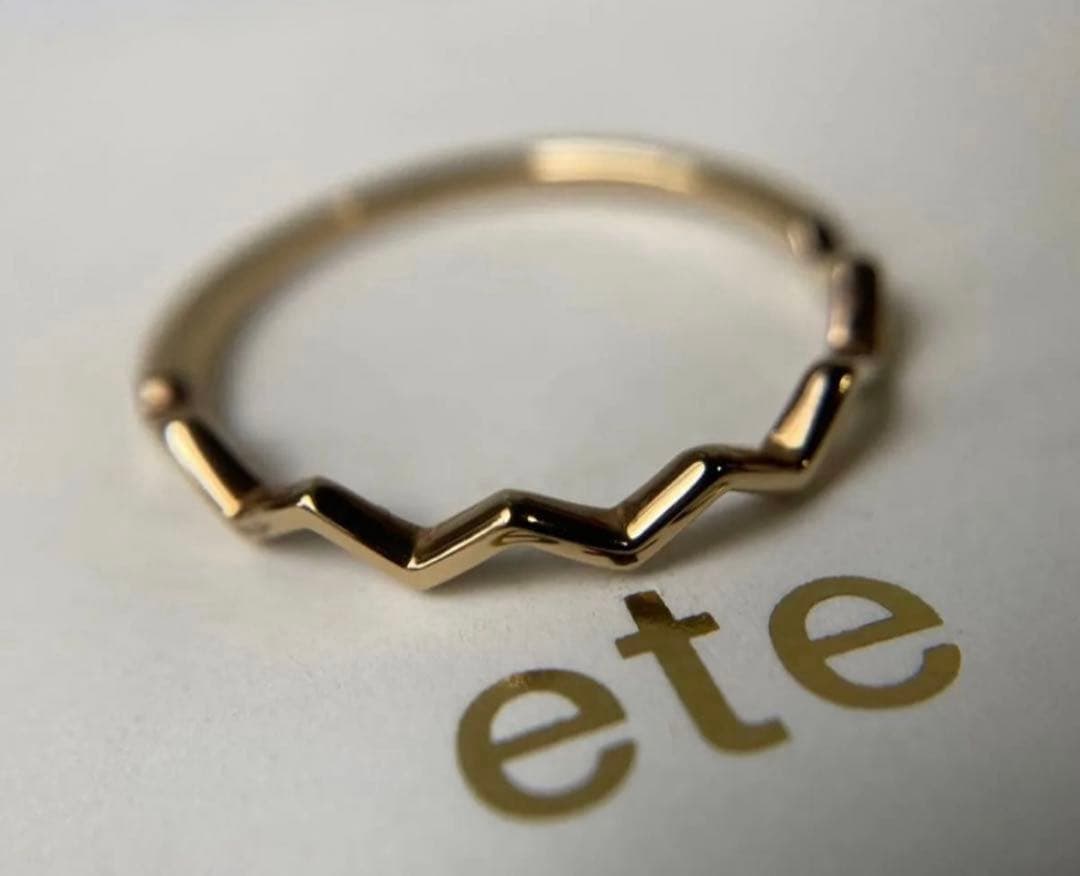 ete ジグザグライン イエローゴールド シルバーリン13号