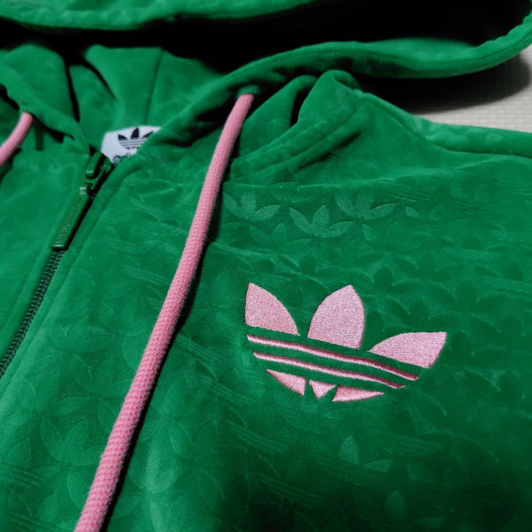 adidas アディダス　アディカラー ヘリテージ ベロア フルジップ フーディ
