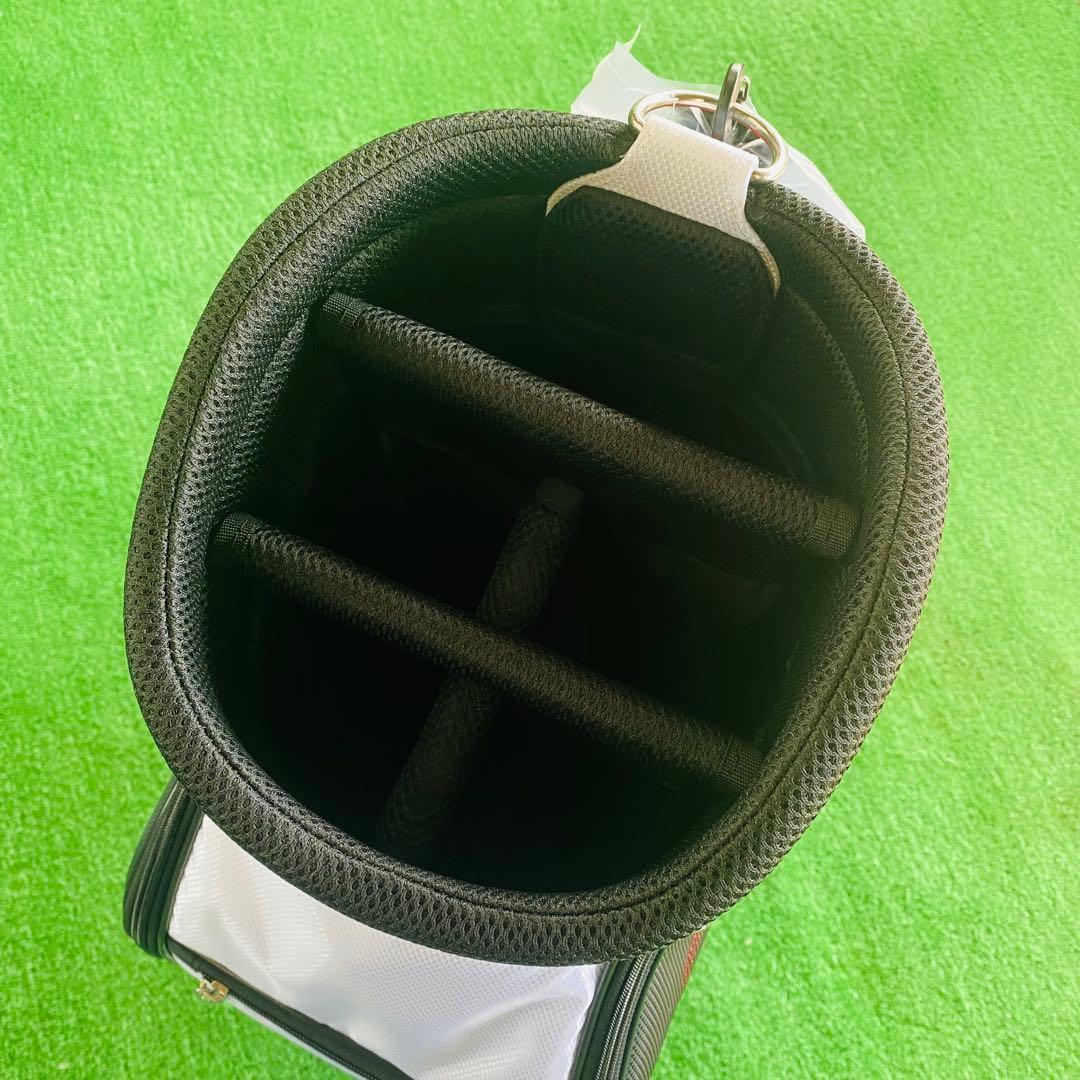 【新品】BRIDGESTONE　ブリヂストン　キャディバッグ　ゴルフ　白黒赤