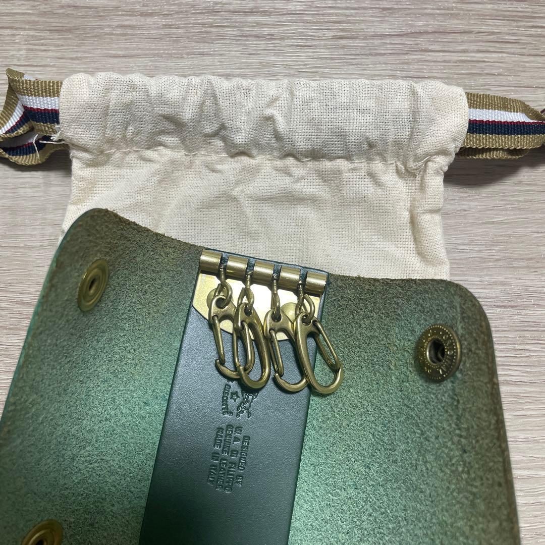 イルビゾンテ ILBISONTE キーケース グリーン　4連