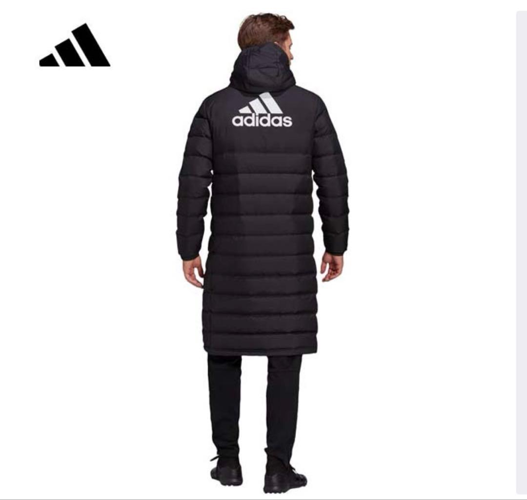 adidas ベンチコート　ロングダウンコート　M ブラック