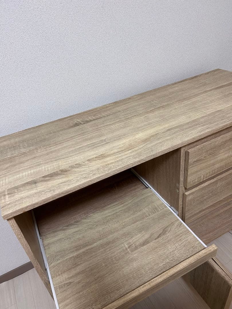 【送料込】LOWYA キッチンカウンター（オーク）