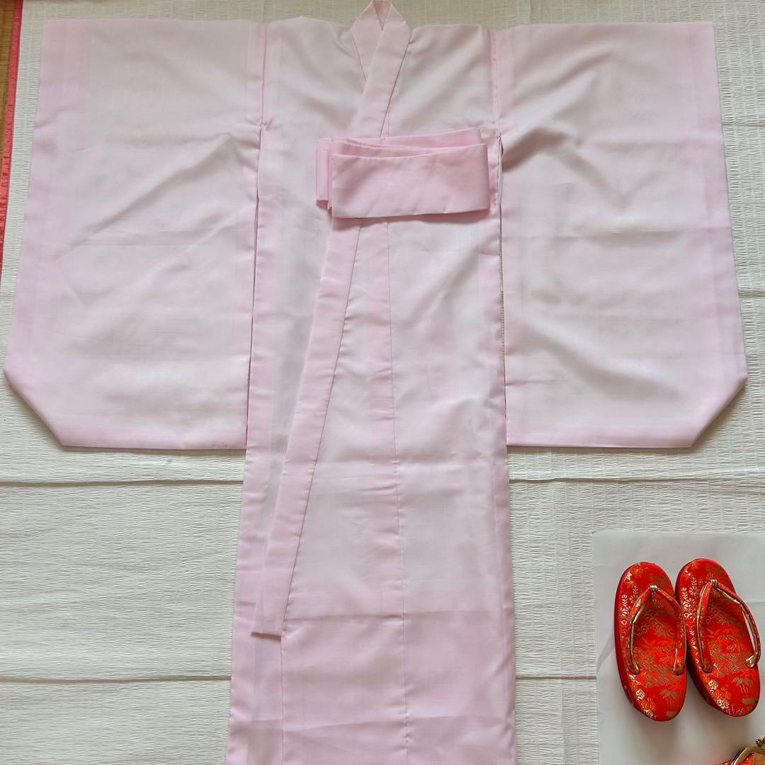 七五三 3歳 着物 753 正絹 総絞り 被布 赤 子供着物 女の子 花