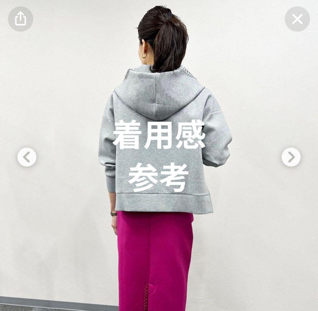 近沢レース　ホワイト フード付きパーカー フリーサイズ